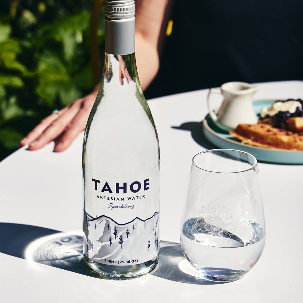 Tahoe Artesian Water, Sparkling, 750 ml Glass Bottle, 12 Pack
